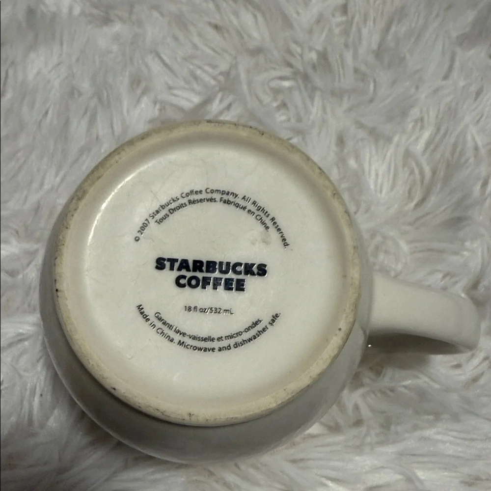Vintage 2007 Starbucks Coffee Co. Barista Minimalist Design Coffee Mug